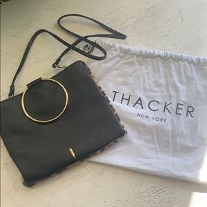 Thacker Le Pouch Leopard Ring Handle Bag